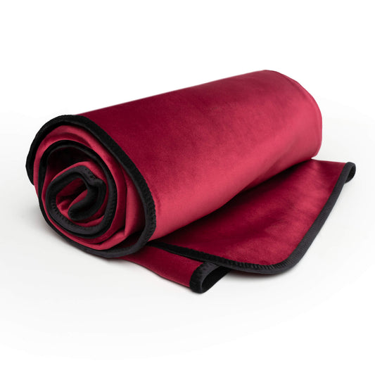 King Size Fascinator Lush Throw  Merlot Microvelvet