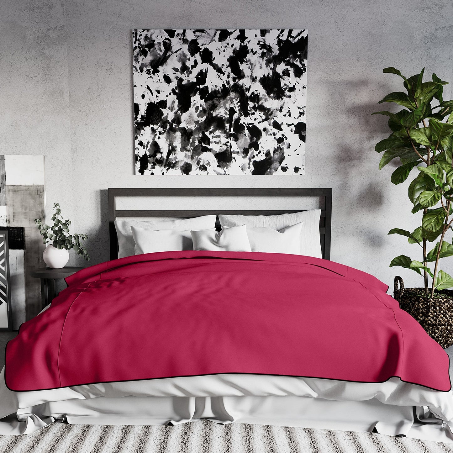 King Size Fascinator Lush Throw  Merlot Microvelvet