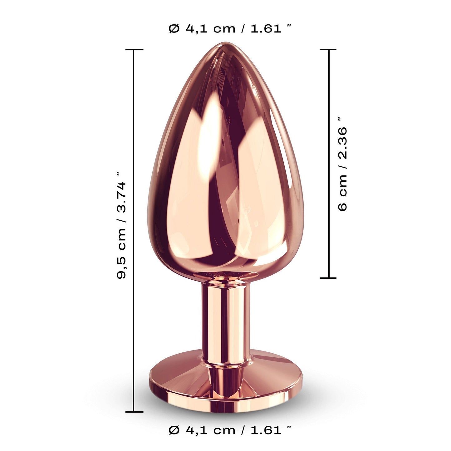 Large Rose Gold Diamond Plug