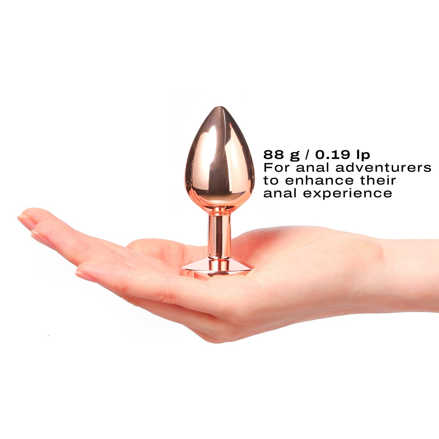 Medium Rose Gold Diamond Plug