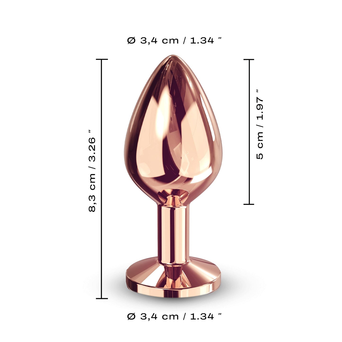 Medium Rose Gold Diamond Plug