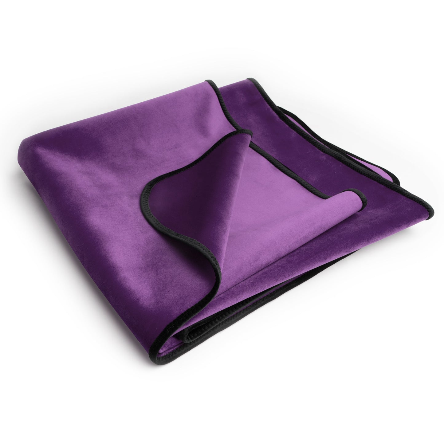 Mini Fascinator Throw Aubergine  Microvelvet