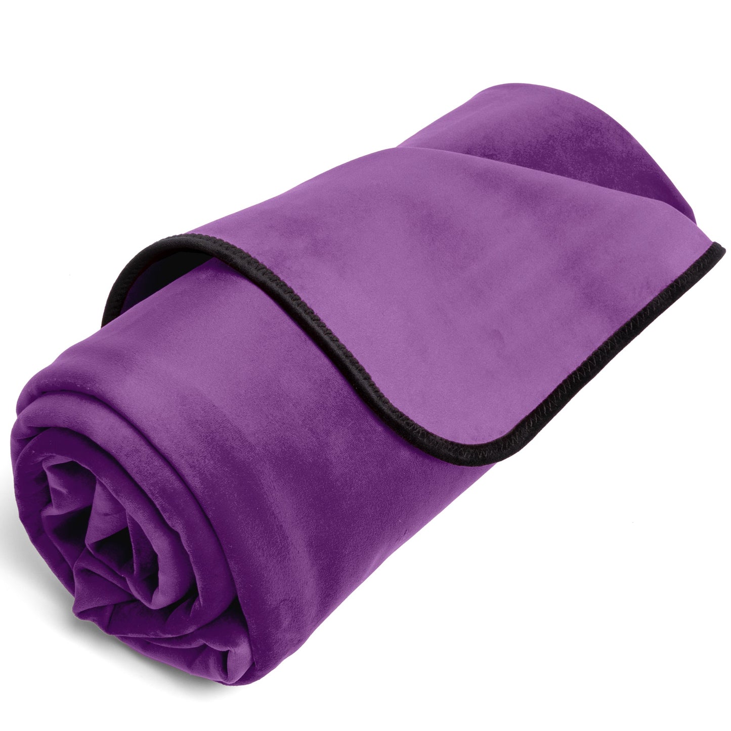 Mini Fascinator Throw Aubergine  Microvelvet