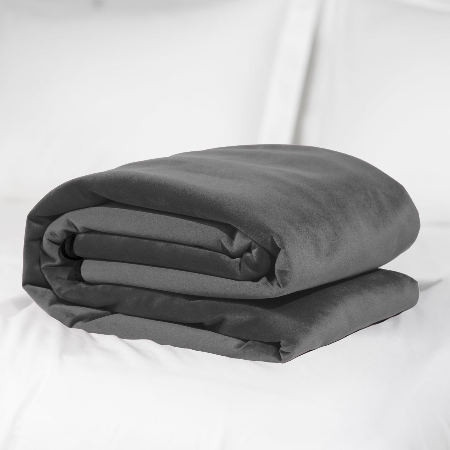 Travel Size Fascinator Throw Grey Microvelvet
