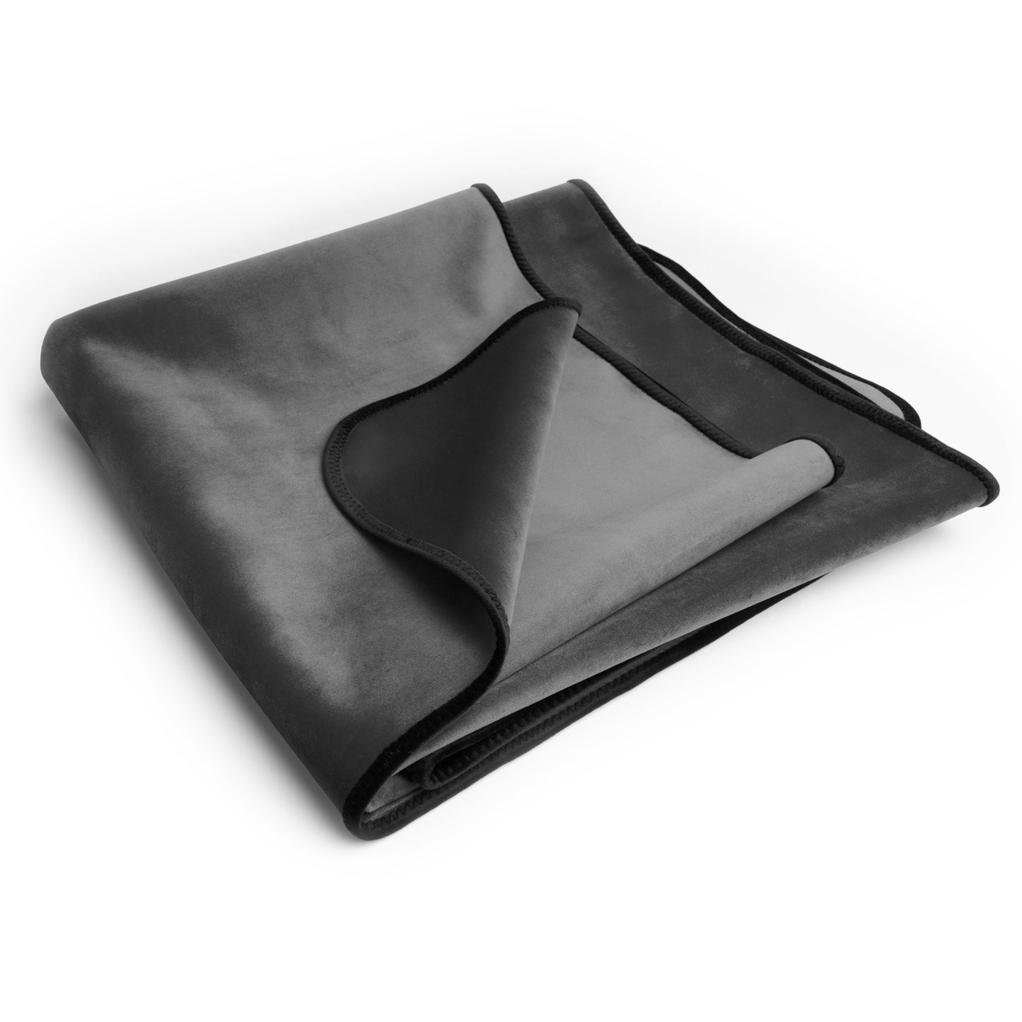 Travel Size Fascinator Throw Grey Microvelvet