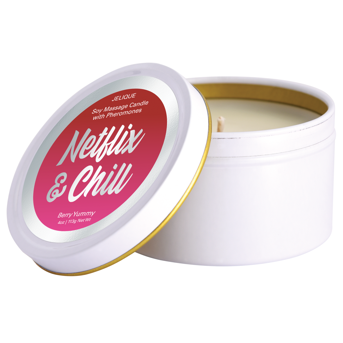 Netflix & Chill - Pheromone Massage Candle Berry Yummy 4oz | 113g