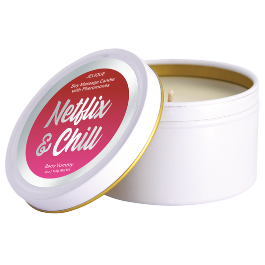 Netflix & Chill - Pheromone Massage Candle Berry Yummy 4oz | 113g