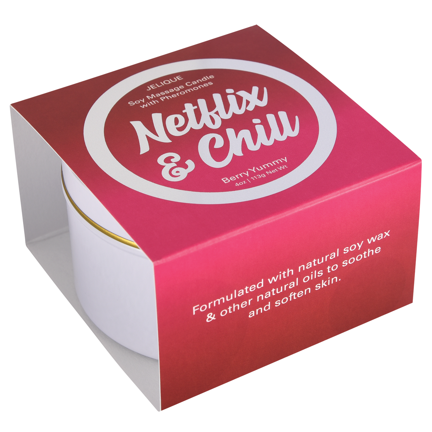 Netflix & Chill - Pheromone Massage Candle Berry Yummy 4oz | 113g